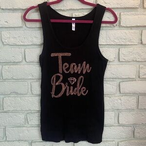 Team Bride Black Tank Top